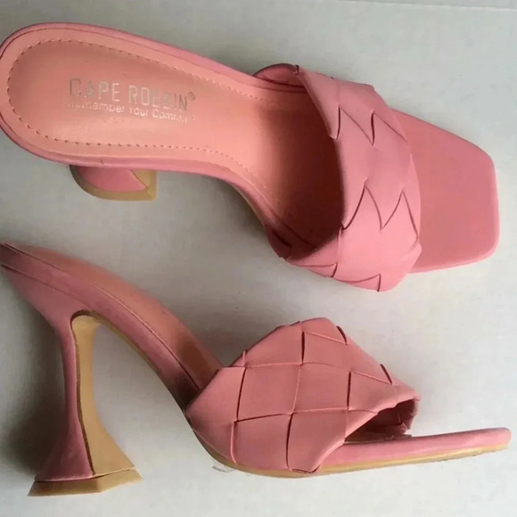 Cape Ribbon Pink SlipOn Sandals - Picture 1 of 8